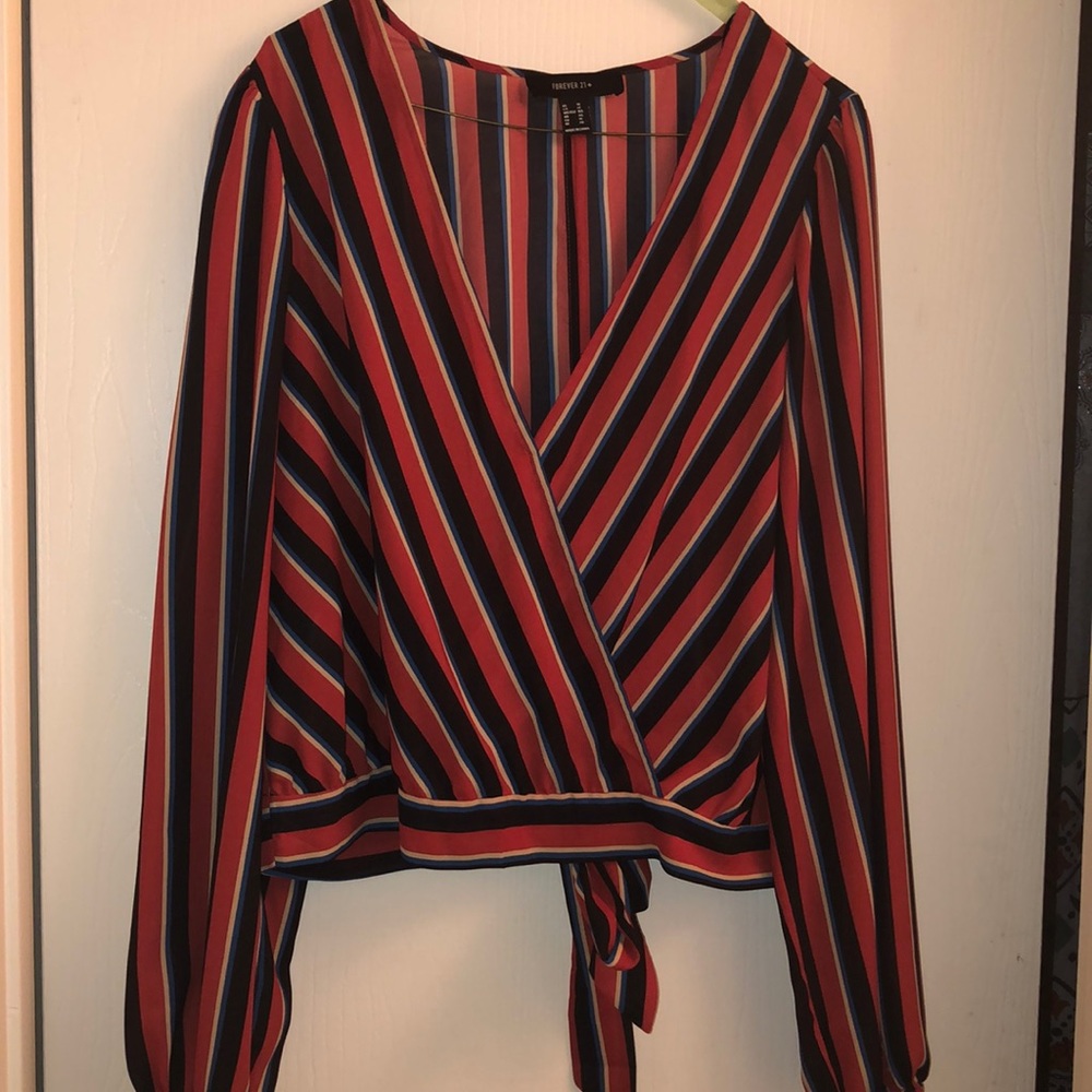 Forever 21 Lightweight open tied back long sleeves